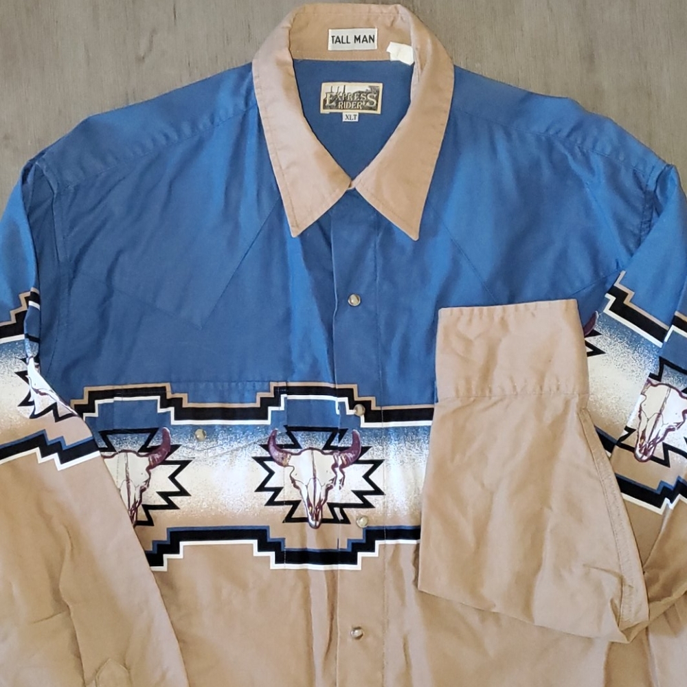 Long sleeve western shirt - XL Tall